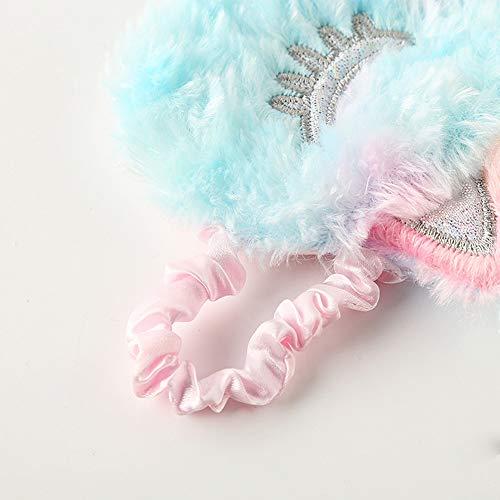 Magik Magik Unicorn Animal Eye Mask Soft Plush Sleep Masks Home Sleeping Light-Weighted Blindfold Home Traveling Cute Kid Women Adult (Unicorn Pink&Blue)
