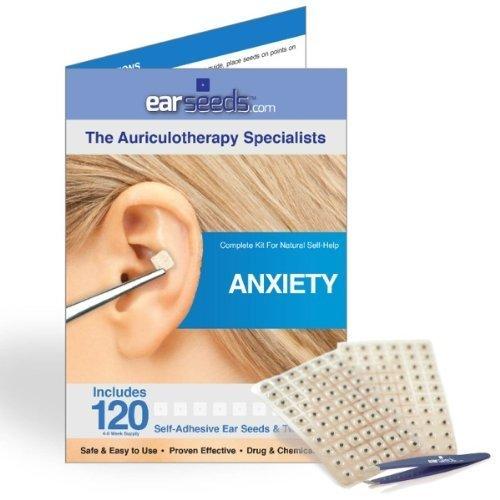 EarSeeds.com Anxiety Ear Seed Kit- 120 Ear Seeds, Stainless Steel Tweezer