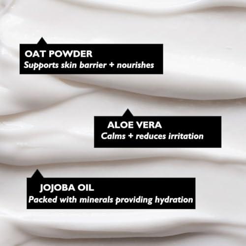 UPCIRCLE UPCIRCLE Cleansing Face Milk with Aloe Vera + Oat Powder 4.05oz - Cleansing, Repairing + Nourishing Skin - Vegan + Cruelty-Free