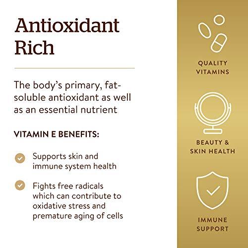 Solgar Solgar Vitamin E 200 IU Alpha, 100 Softgels - Antioxidant, Healthy Aging, Healthy Skin, Immune System Support - Natural Source Vitamin E - Gluten Free, Dairy Free - 100 Servings