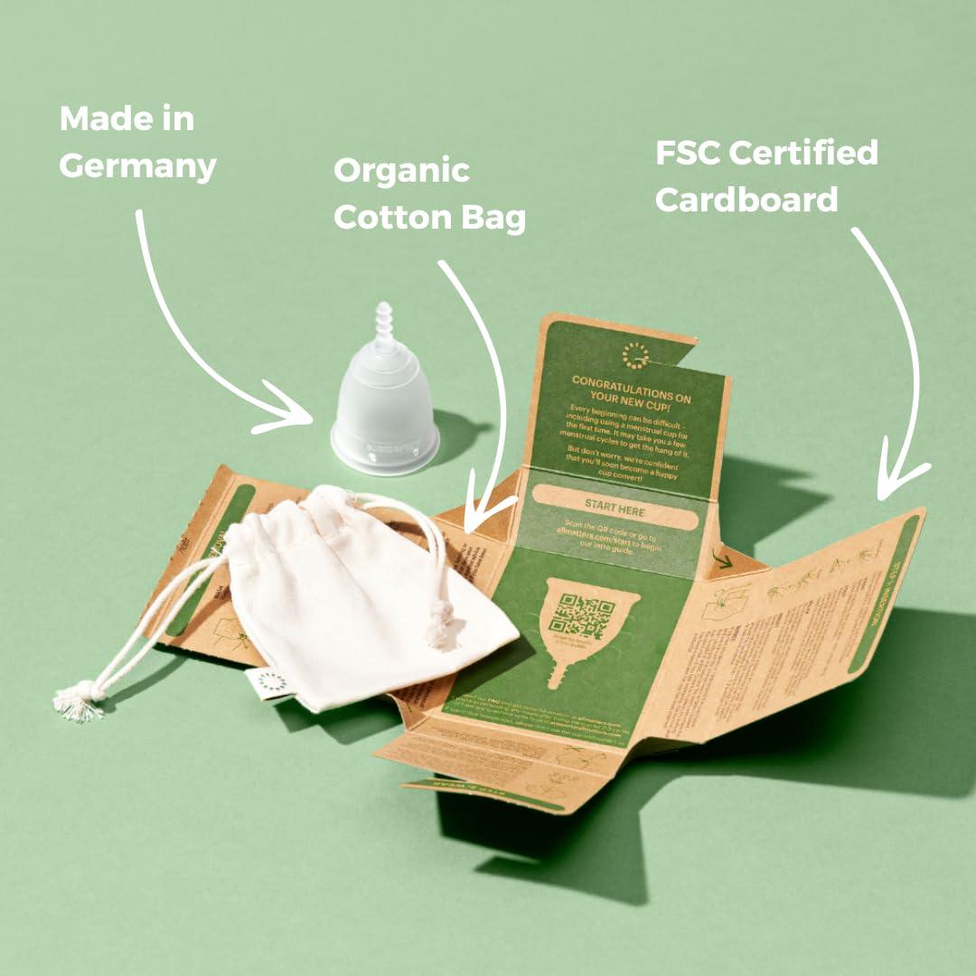 OrganiCup OrganiCup Menstrual Cup by AllMatters - Size A - Superior to Pads & Tampons - Voted Best Menstrual Cup by Reviewed - Made in Germany - Soft and Flexible