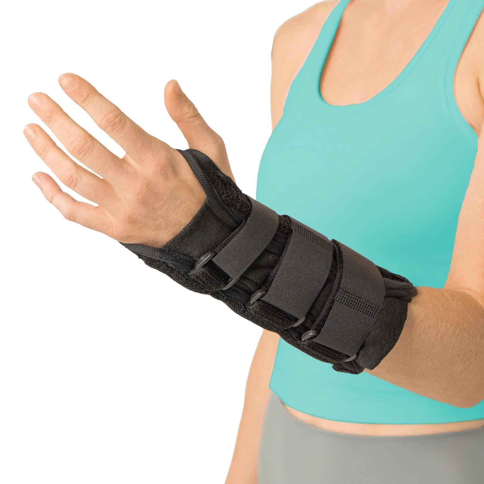 BraceAbility BraceAbility Volar Wrist Splint - Right or Left Hand Compression Support Brace for Carpal Tunnel Syndrome Relief, Fracture Pain, Sprained Injury, Typing, Sleeping, Arthritis, and Tendonitis Wrap