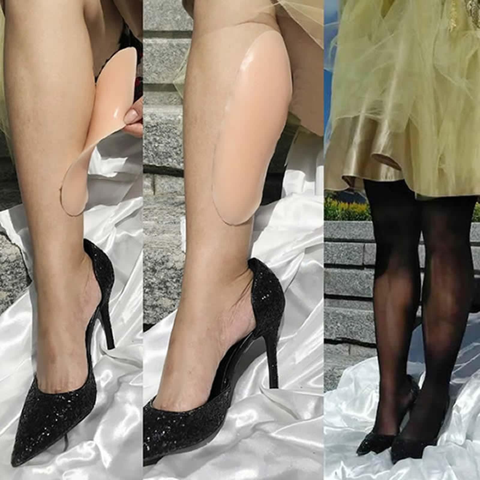 ZWSM ZWSM 1 Pair Silicone Leg Onlays Soft Self-Adhesive Calf Pads for Crooked or Thin Skinny Legs Women Leg Corrector,#2,Thicken 0.5cm