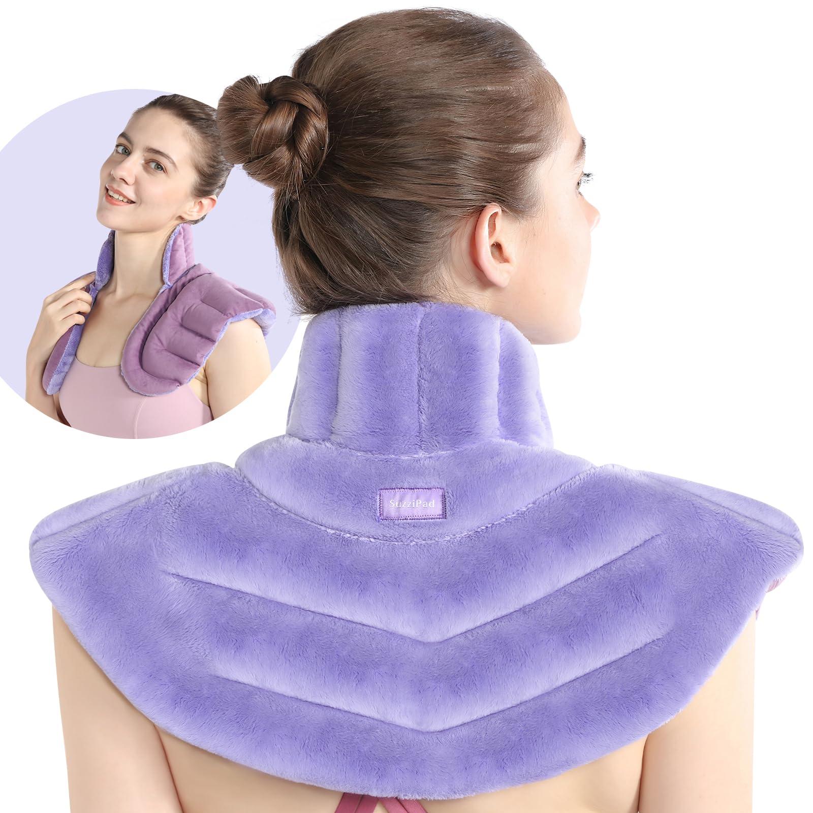 SUZZIPAD SuzziPad Microwave Heating Pad for Neck and Shoulders, Weighted Shoulder Wrap to Reduce Discomfort, Heated Wraps with Herbal Aromatherapy, Moist Heat Warmer Hot & Cold Compress