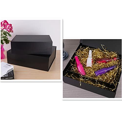 PACKGILO PACKGILO 1 Pcs Matte Black Extra Large Gift Box with Lid, 16.5x13x5.3 Inches, Hard Magnetic Giant Gift Boxes for Presents Clothes Robe Wedding Dress Sweater,Reusable Foldable Bridesmaid Proposal Box