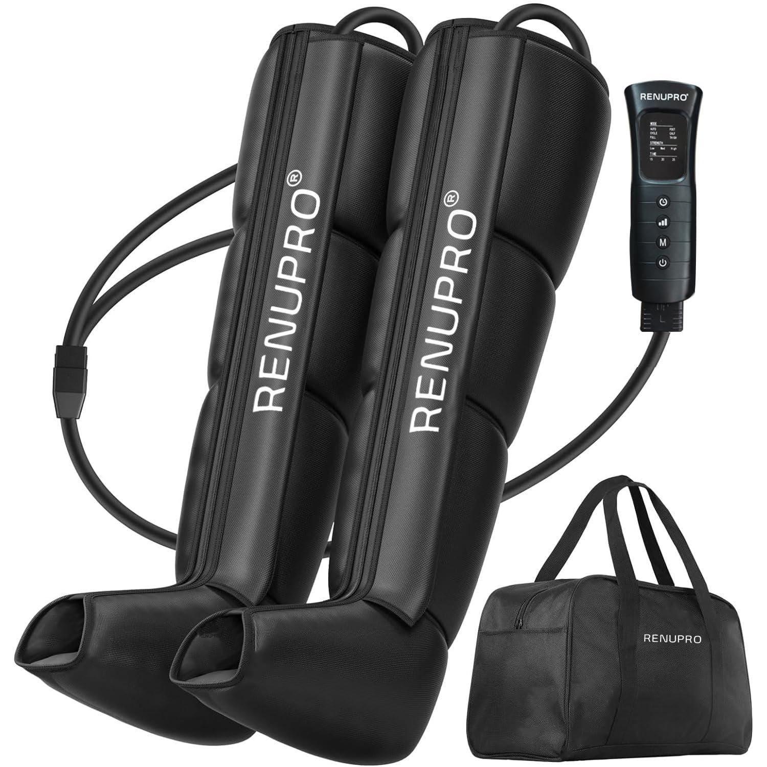 RENUPRO RENUPRO Professional Leg Massager Recovery System, Dynamic Air Compression for Circulation Improvement and Faster Recovery, Sequential Compression Device for Athletes USA Owned