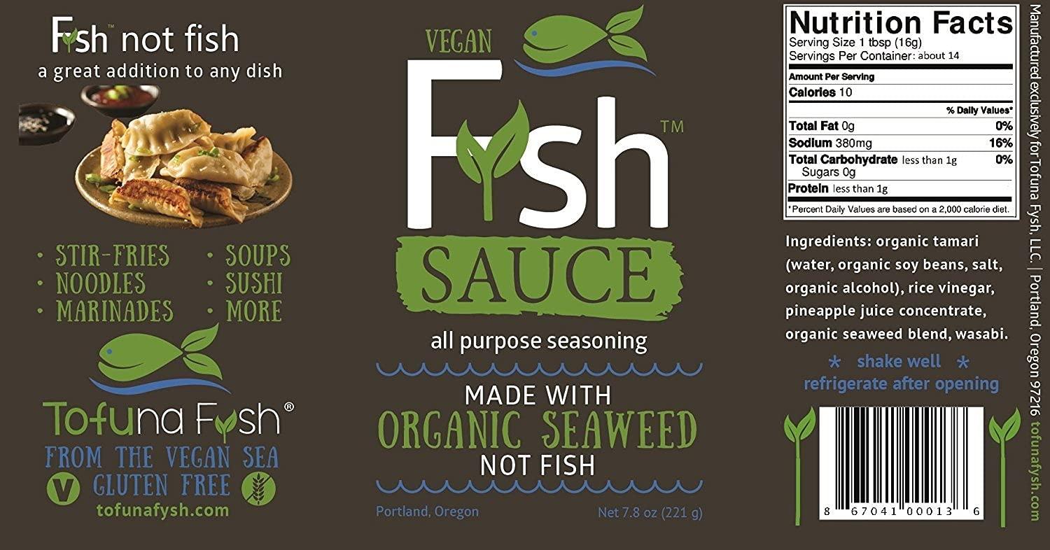 Tofuna Fysh Vegan Fysh Sauce (Vegan Fish Sauce Made with Seaweed)