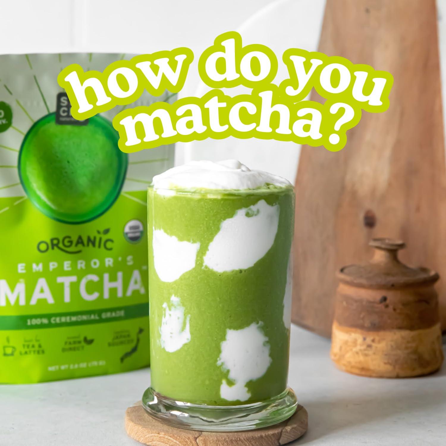SENCHA NATURALS SEN CHA Naturals Organic Matcha Green Tea Powder, Ceremonial Grade, First Harvest Organic Matcha, 1oz Tin (1 Pack)