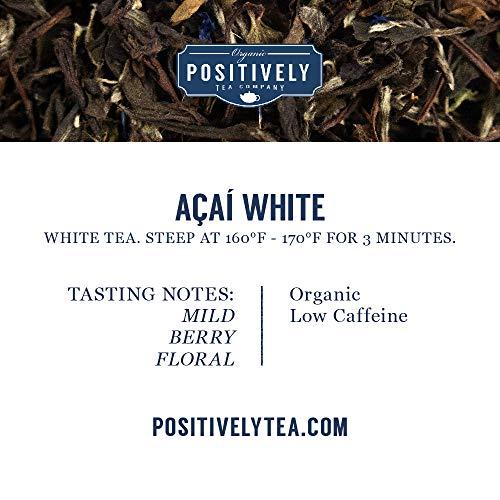 Organic Positively Tea Company Organic Positively Tea Company, Açaí White Tea, Loose Leaf, 4 Ounce