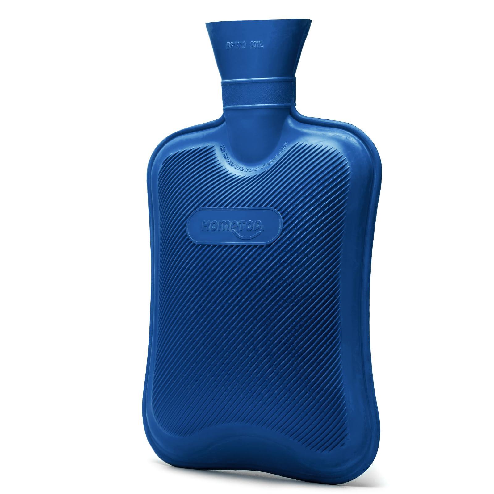 HomeTop HomeTop Premium Classic Rubber Hot Water Bottle (Navy Blue)