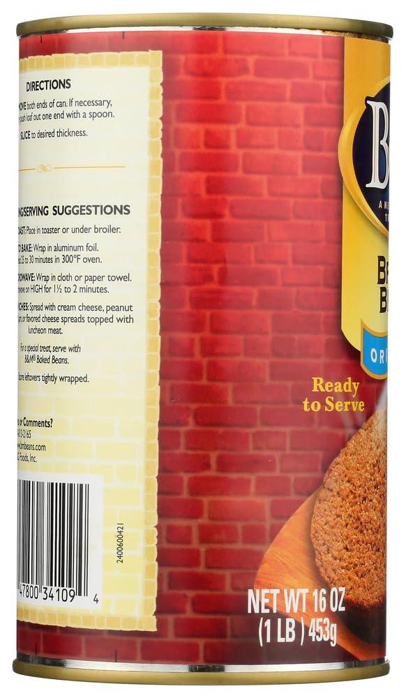 B&M B & M Bread Brown Plain Pack of 2, Net WT 16 0z (1 LB) 453g