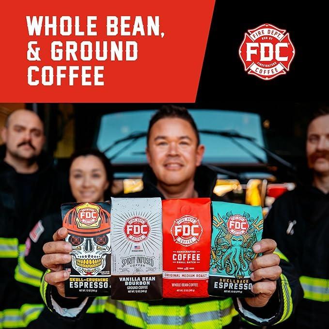 Fire Department Coffee Fire Department Coffee - Gives Back to Firefighters - Original Medium Roast Ground Coffee - Balanced & Smooth - Roasted in the USA - Veteran Owned (12 oz, Pack of 2)