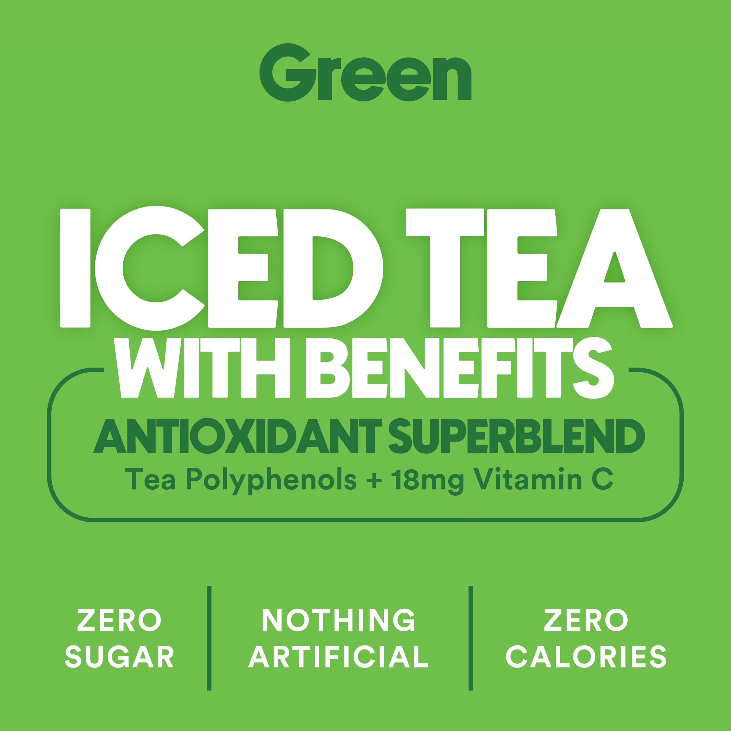 The Ryl Co Ryl Iced Tea, Green, Antioxidant Superblend, Zero Sugar, Low Carb, Zero Calorie Iced Tea, 16.0 Fl Oz (12-Pack)
