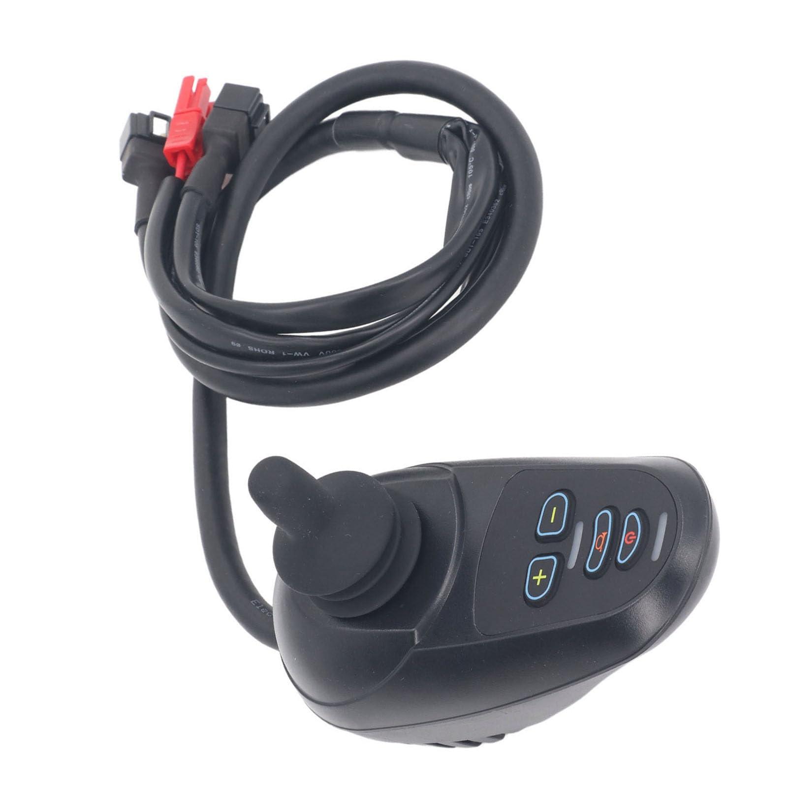 Ymiko Electric Wheelchair Power Controller, Brake Controller, Joystick Controller DC24V 50A 4 Keys for Mobility Solutions with Electric Wheelchair