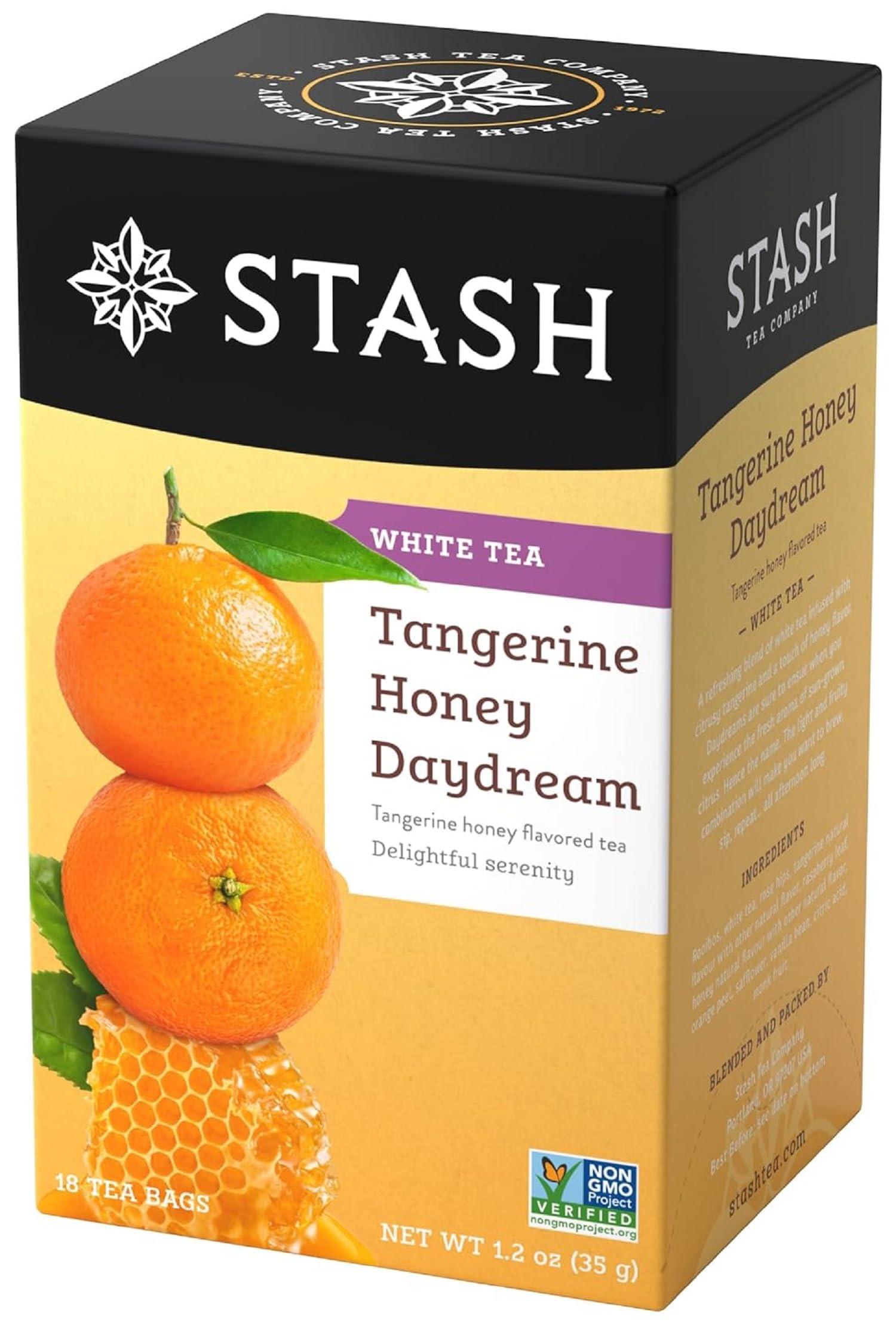 Stash Stash Tea Tangerine Honey Daydream White Tea, Kosher, Gluten Free & Non-GMO, 18 Tea Bags (Pack of 6)