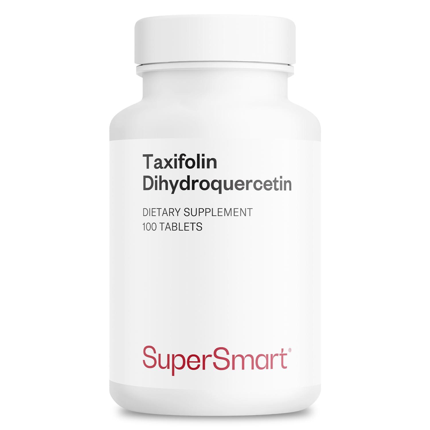 super smart Supersmart - Taxifolin Dihydroquercetin 60mg per Day (90% DHQ Supplement) - Russian Siberian Dahurian Larch Tree Extract - Antioxidant Bioflavonoid | Non-GMO & Gluten Free - 100 Tablets