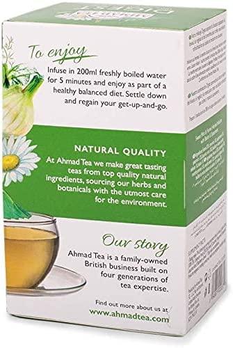 Ahmad Tea Ahmad Tea Herbal Tea, Sweet Mint, Fennel & Biotin \'Digest\' Natural Benefits Teabags, 20 ct (Pack of 6) - Decaffeinated & Sugar-Free