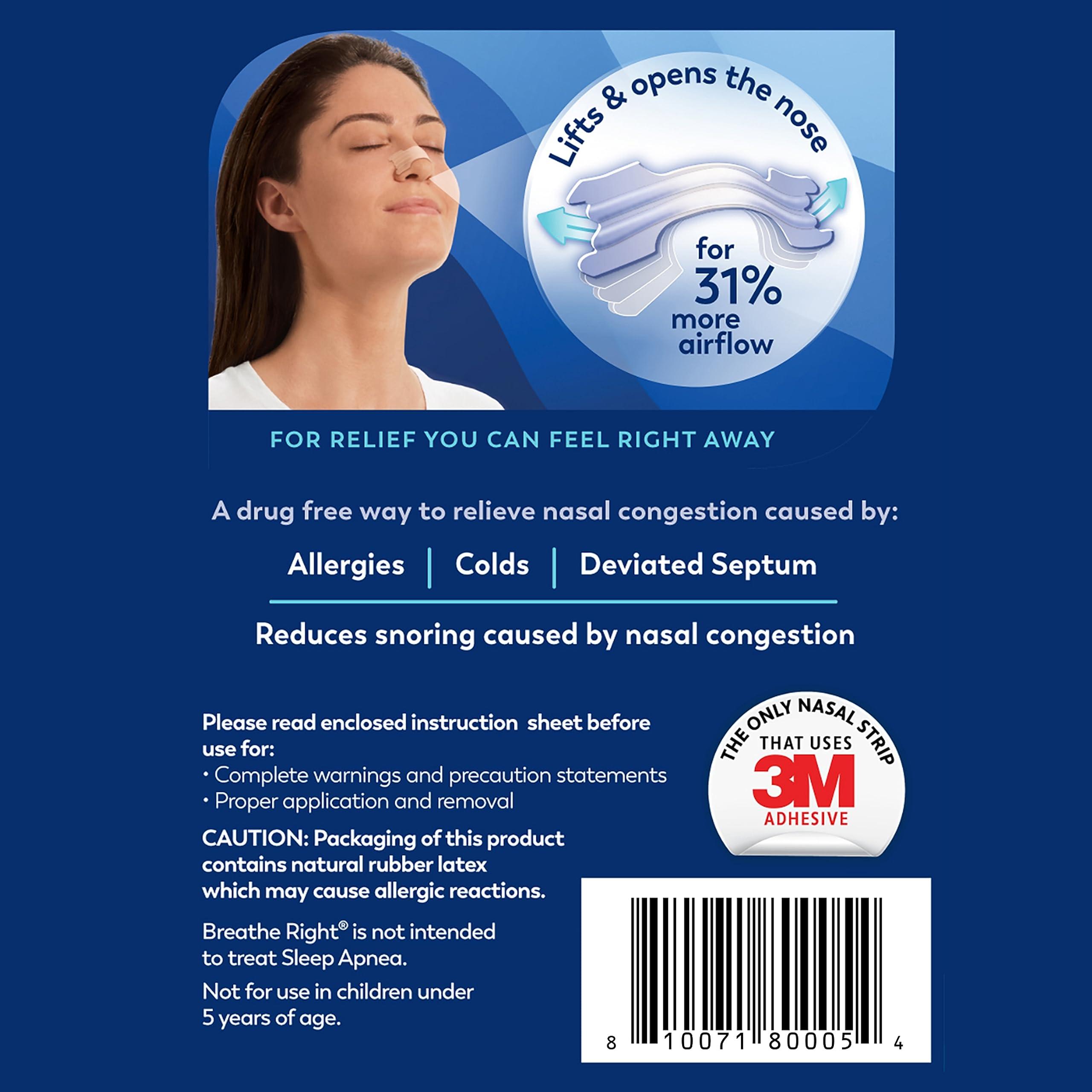Breathe Right Breathe Right Nasal Strips Clear Large 30ct (Packaging May Vary)