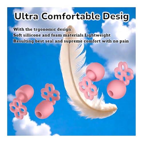 Promise Promise CloverTunes Ear Plugs for Noise Reduction,Super Soft, Reusable Hearing Protection for Concerts & Festivals, Live Events, Musicians, Sports, DJs and Nightlife,Sleep, Tinnitus Relief(Pink)