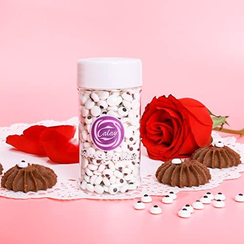 EPHVODI Candy Eyes for Decorating 7mm 1cm Edible Eyes for Cupcakes Cake Eyeballs Edible Googly Eyes Dessert Sprinkles Halloween Christmas Cupcakes Decoration