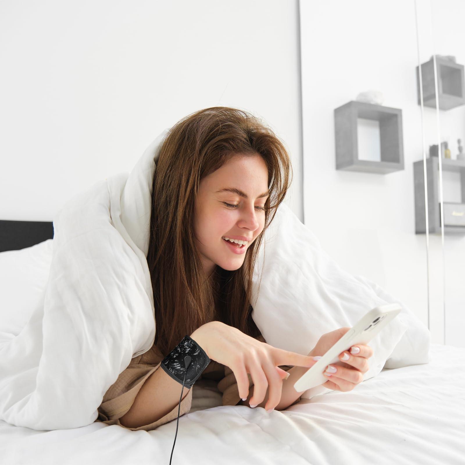 MINPWNP Grounding Wrist Strap, Grounding Strap with 15ft Grounded Cord, Floral Pattern Earth Wrist Band Reduces Inflammation, Anxiety