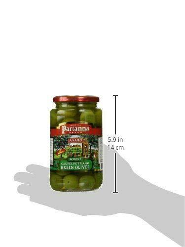 Al Amin Foods Partanna Asaro Castelvetrano Pitted Green Olives 2 Glass Jars Net Wt Jar 9 oz each.