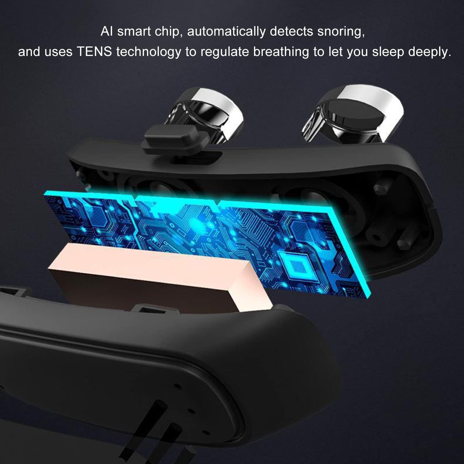 EKIDAZ Anti Snoring Devices for Women & Men, Intelligent Electronic Snoring Ventilator, Wearable Anti-Snoring Chin Massager for Improve Sleep, Comfortable Earhook Sleep Snore Stopper