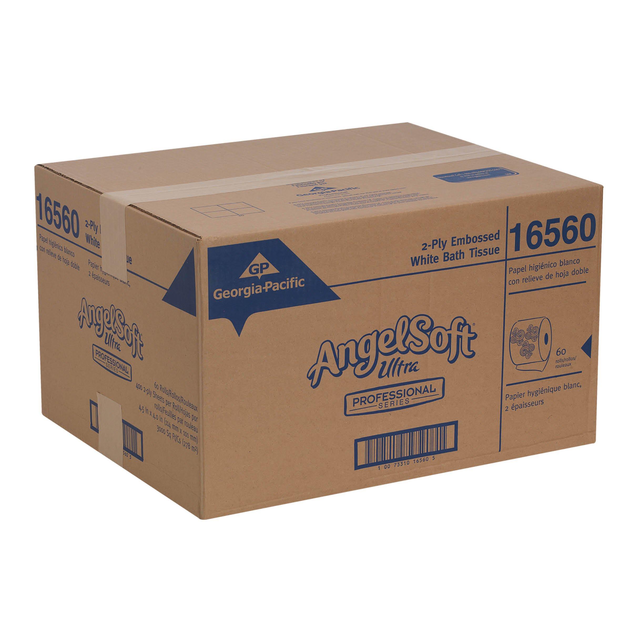 Georgia-Pacific Georgia-Pacific Embossed Toilet Paper by GP PRO Bathroom Tissue, 400 Count (Pack of 60), Angel Soft Ultra 60