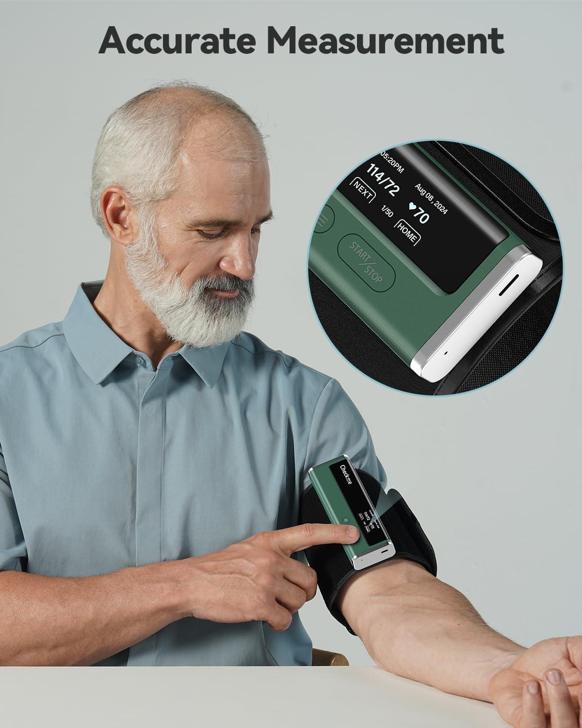 Checkme Checkme Blood Pressure Monitor for Home Use - Upper Arm Cuff, Bluetooth BP Machine, Accurate Readings in 30 sec, App Enabled for iOS & Android, Stores 50 BP Readings, FSA/HSA Eligible, Green