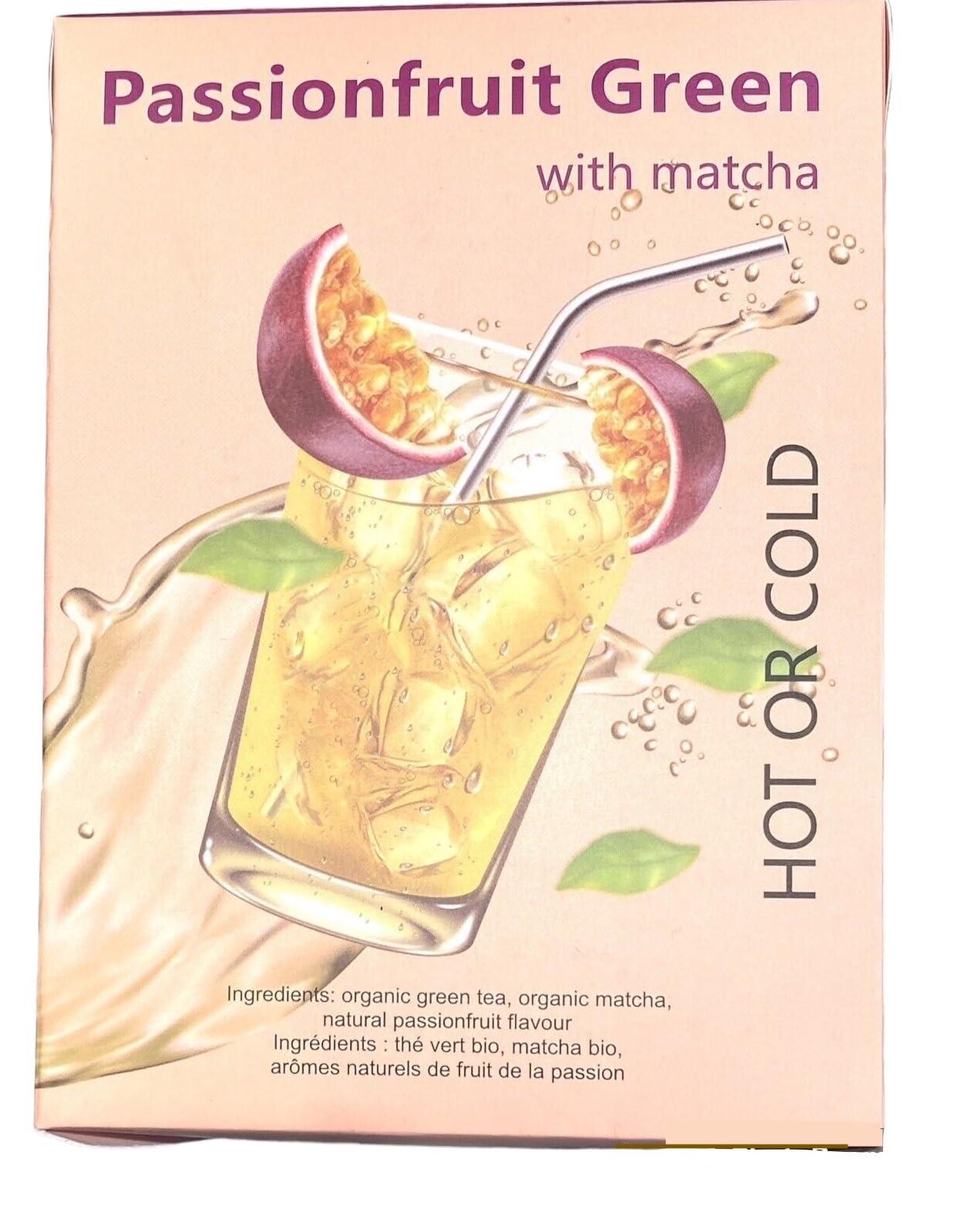 Graham Co. Ltd. Generic Iced Tea Cold Brew PASSIONFRUIT GREEN w/Matcha 25 Pyramids by Harmony Organic