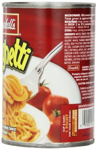 SpaghettiOs Campbell's Spaghetti in Tomato Sauce with Cheese, 14.75 Ounce (Pack of 12)