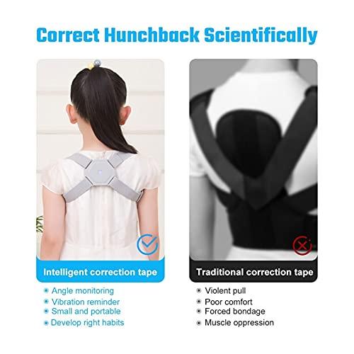 JBIVWW JBIVWW KJACR Electric Posture Corrector Back Brace Spine Stretcher Lumbar Vibration Massager Spine Deck Backbelt Support USB Rechargeable (Color : 1 Belt)