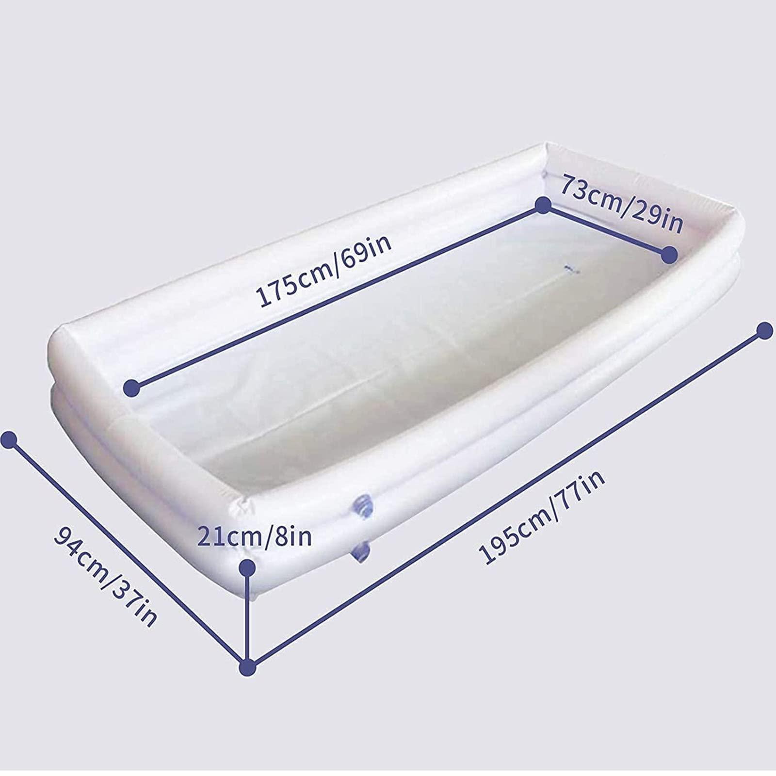 CEEBUS CEEBUS Medical Inflatable Bathtub Shower Bath Basin Kit with Electric Air Pump, Portable PVC Shower Bathtub System Bath in Bed for Elderly, Disabled, Bedridden Patients, Handicapped