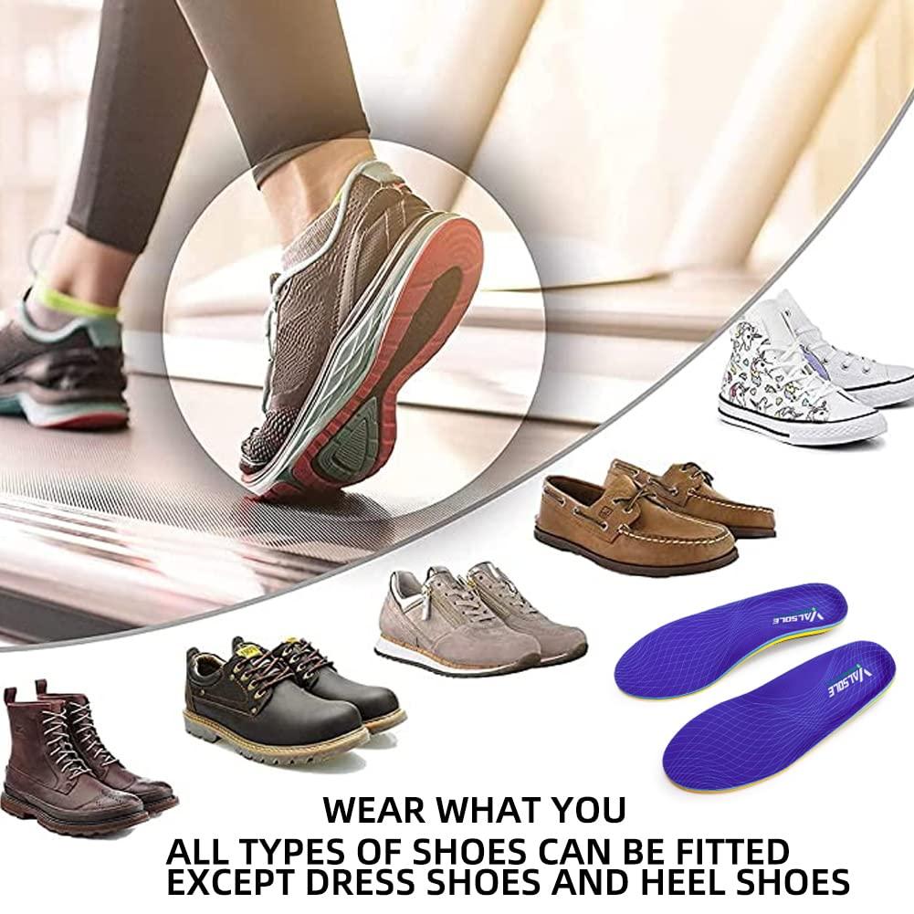 VALSOLE VALSOLE Heavy Duty 220+lbs Orthotic Inserts for Plantar Fasciitis - Absorb Shock, Support High Arches and Flat Feet