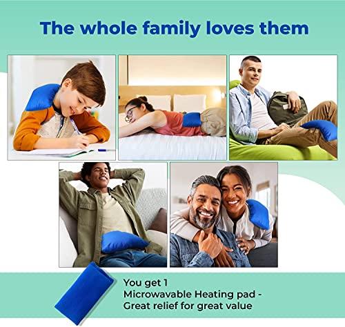 MY HEATING PAD My Heating Pad for Pain Relief - Moist Microwavable Heating Pad for Joints and Muscles Relief - Microwave Hot Pack Heat Pad for Cramps - Calming Chilled or Heated Pad Therapy - 1 Pack Blue