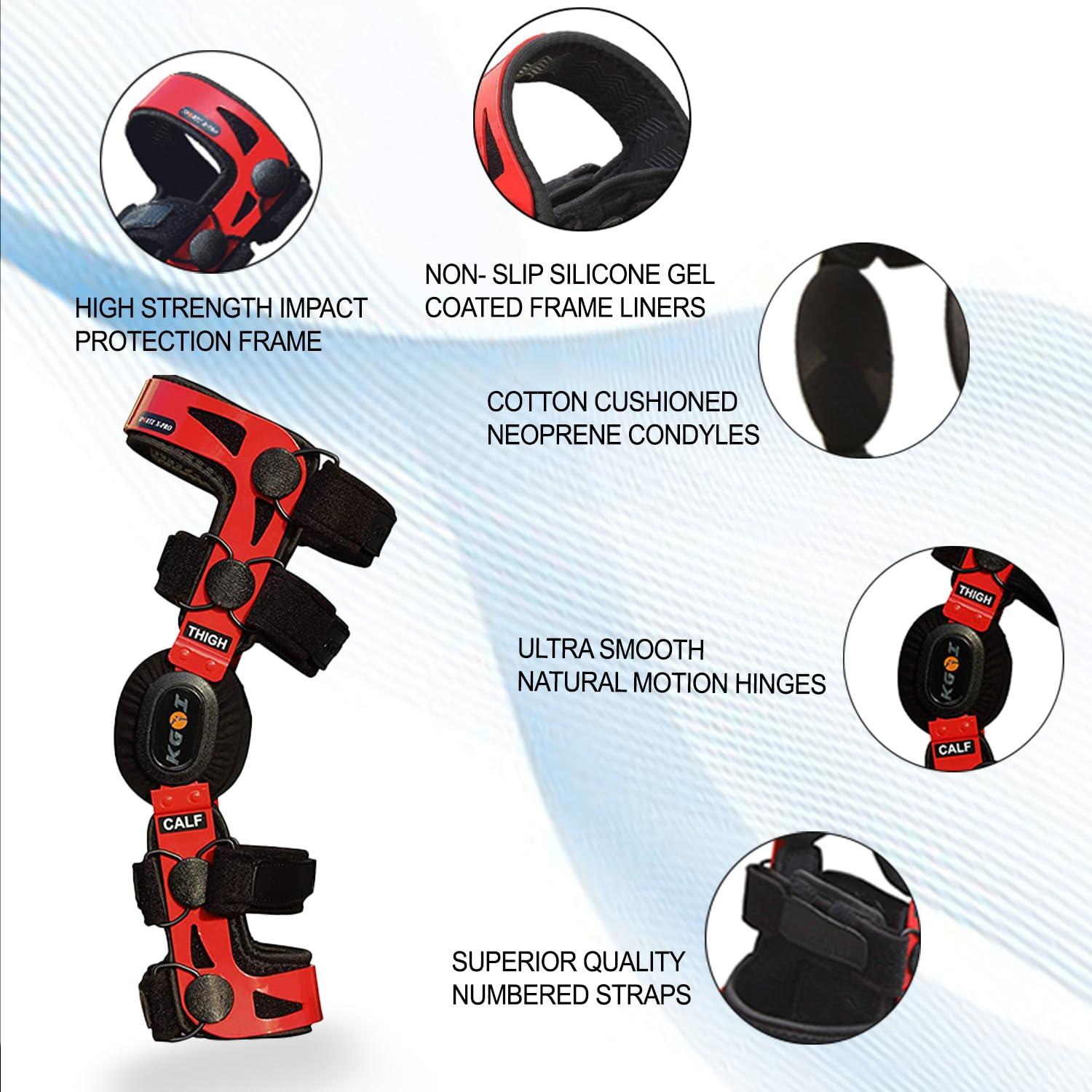 KGOI KGOI Knee Brace for Acl/Ligament/Sports Injuries/Arthritis (OA)/Knee Joint Pain Relief for Men & Women (Size-22) Check Size Chart for Best Fit (Pic-2&3)