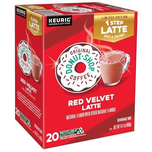 The Original Donut Shop The Original Donut Shop One-Step Red Velvet Latte, Keurig Single Serve K-Cup Pods, 20 Count