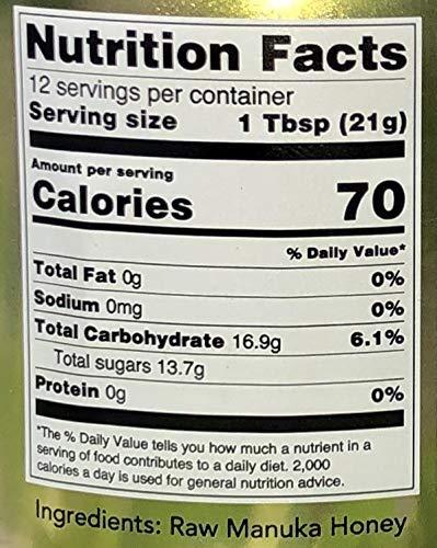 Center of Eden Center of Eden Raw Manuka Honey UMF 15+, MGO 515+, 100% Natural, Unpasteurized, Glass Jar, 8.8 oz (250g), Certified, New Zealand