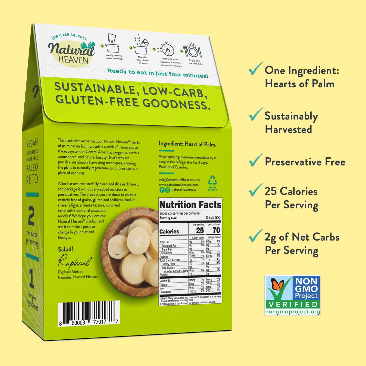 Natural Heaven Natural Heaven Hearts of Palm Rice, Brown - Low-Carb and Low-Calorie Brown Rice, Keto, Paleo, Plant-Based Healthy Food, Ready to Eat, 9 Oz Ea (Pack of 6)