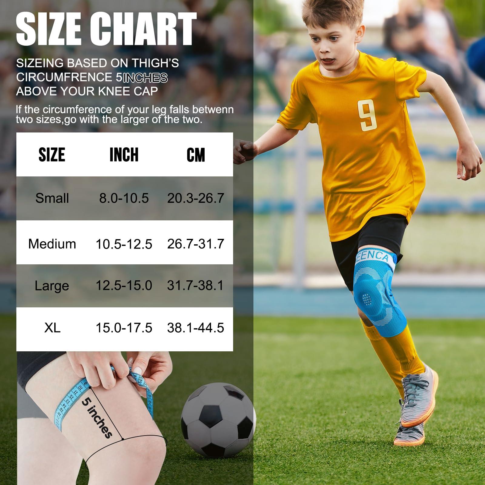 NEENCA NEENCA Kids Knee Brace Sleeve, Youth Knee Compression Sleeve for Children - Boys & Girls. Child Knee Support with Patella Gel Pad & Side Stabilizers for Knee Pain, Sports, Outdoor - FSA/HSA Approved
