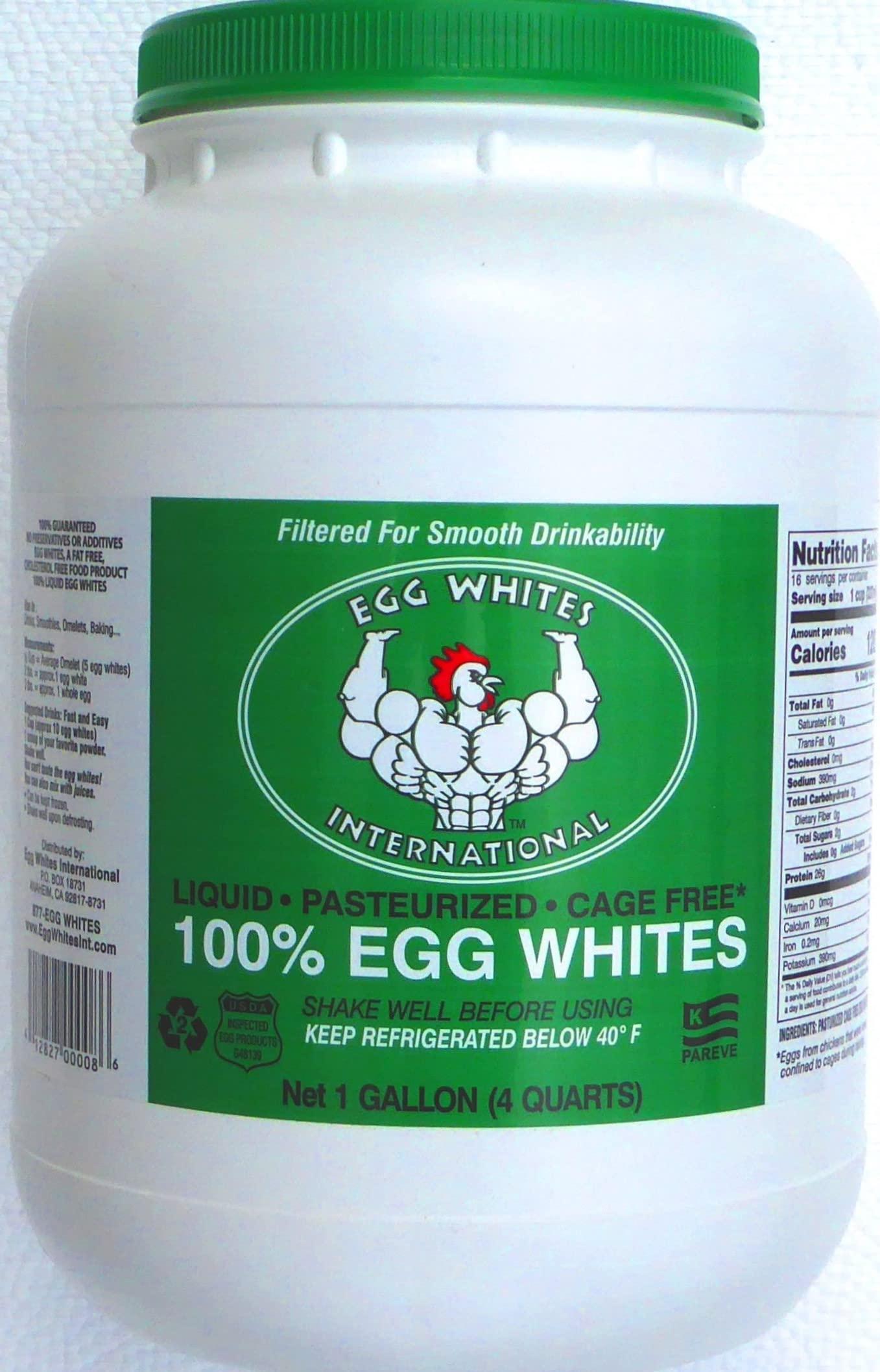 EGG WHITES INTERNATIONAL WWW.EGGWHITESINT.COM Egg Whites International 100% Pure Liquid Egg White Protein Designed to Drink. NOW 100% CAGE FREE (1 Gallon 2 Half Gallons & Pump)