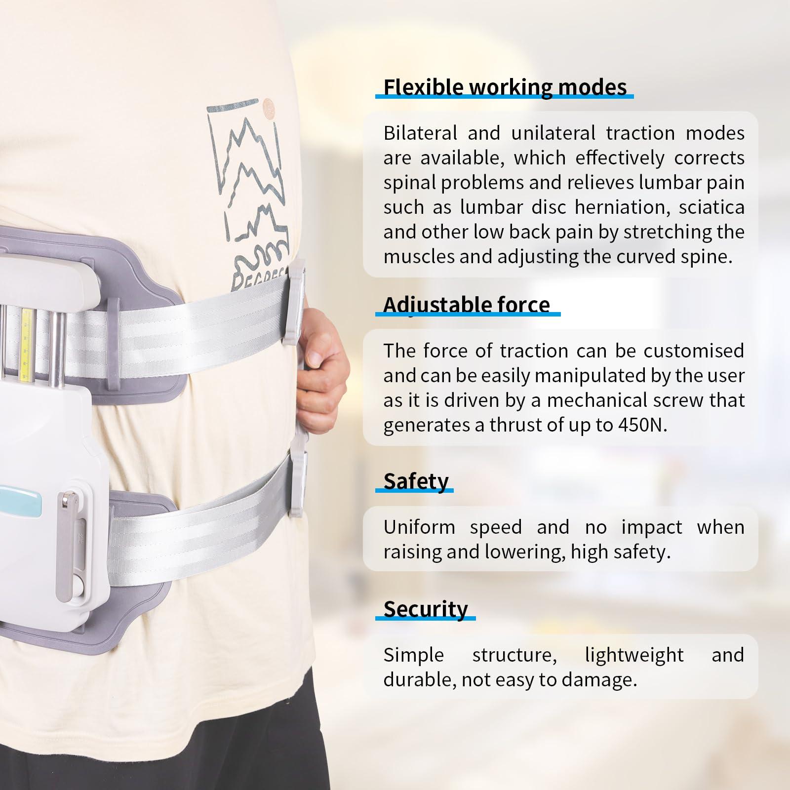 GYLRD GYLRD Lumbar Traction Device Decompression Belt Back Stretcher Spinal Decompression Devices Spine Pain Relief Scoliosis Support Belt Brace Scoliosis Treat Support Back Problems