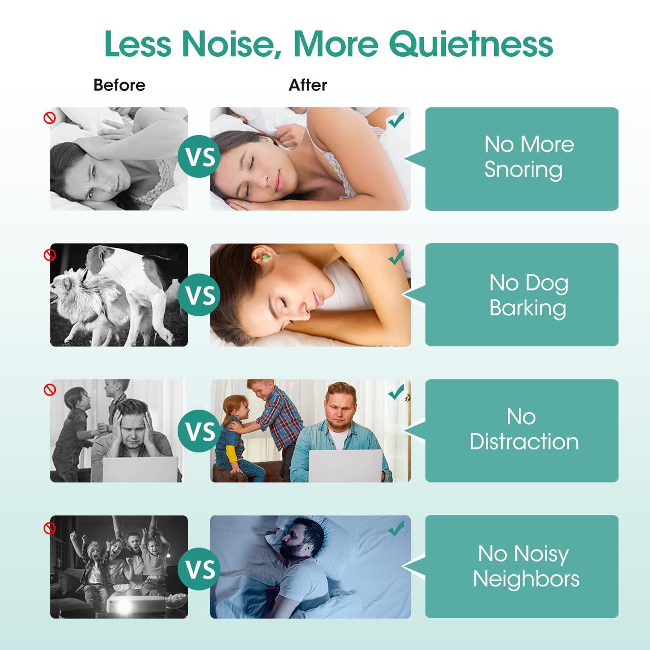 Onhear Ultra Soft Ear Plug for Sleeping, 120 PCs High Noise Cancelling Earplug with Aluminum Case, Industrial-Grade Hearing Protection Earplug for Snoring/Working/Studying/Side Sleeper, Slow Rebound