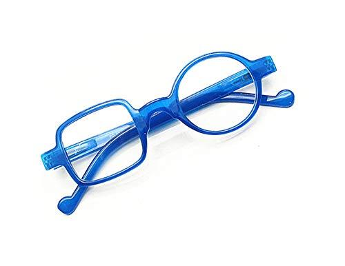 BEISON BEISON One Square One Round Readers Reading Glasses (Blue, 3.0)