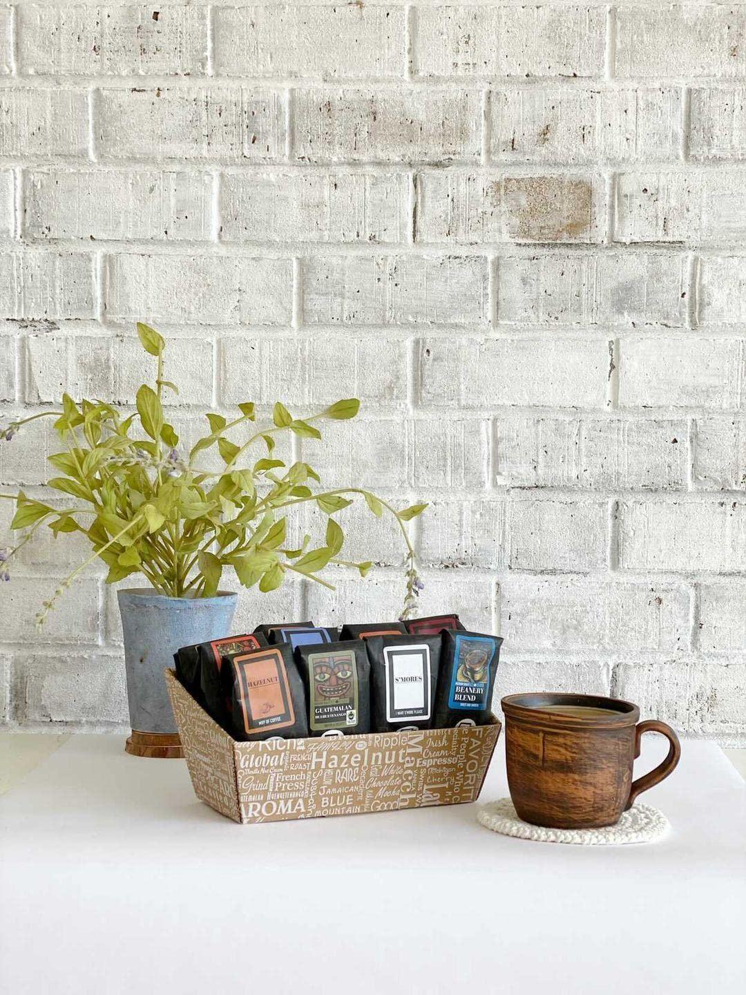 Coffee Beanery Indulgent Coffee Selection Gift Box | 100% Specialty Arabica Coffee | 12 Sample Bags of Medium Roast Ground Coffee