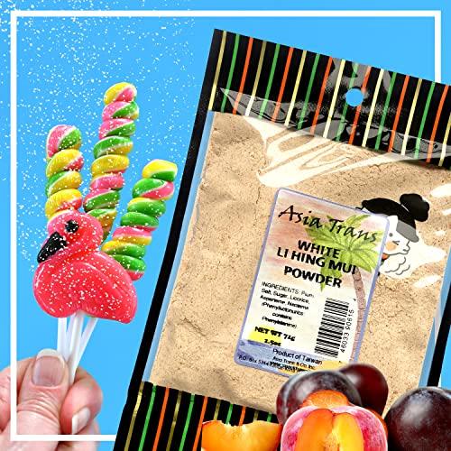 Snack Hawaii Authentic White Li Hing Mui Powder - Flavor Fresh Fruit, Candy, Shave Ice or Cocktail Drinks - Sweet, Sour & Salted Dried Plum Powder - Famous Asian Hawaiian Snack - 2.5 Ounce