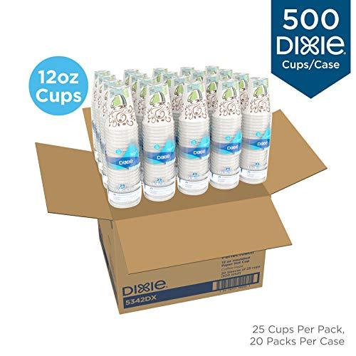 Georgia-Pacific Dixie PerfecTouch 12 Oz Insulated Paper Hot Coffee Cup by GP PRO (Georgia-Pacific), Coffee Haze, 5342DX, 500 Count (25 Cups Per Sleeve, 20 Sleeves Per Case)