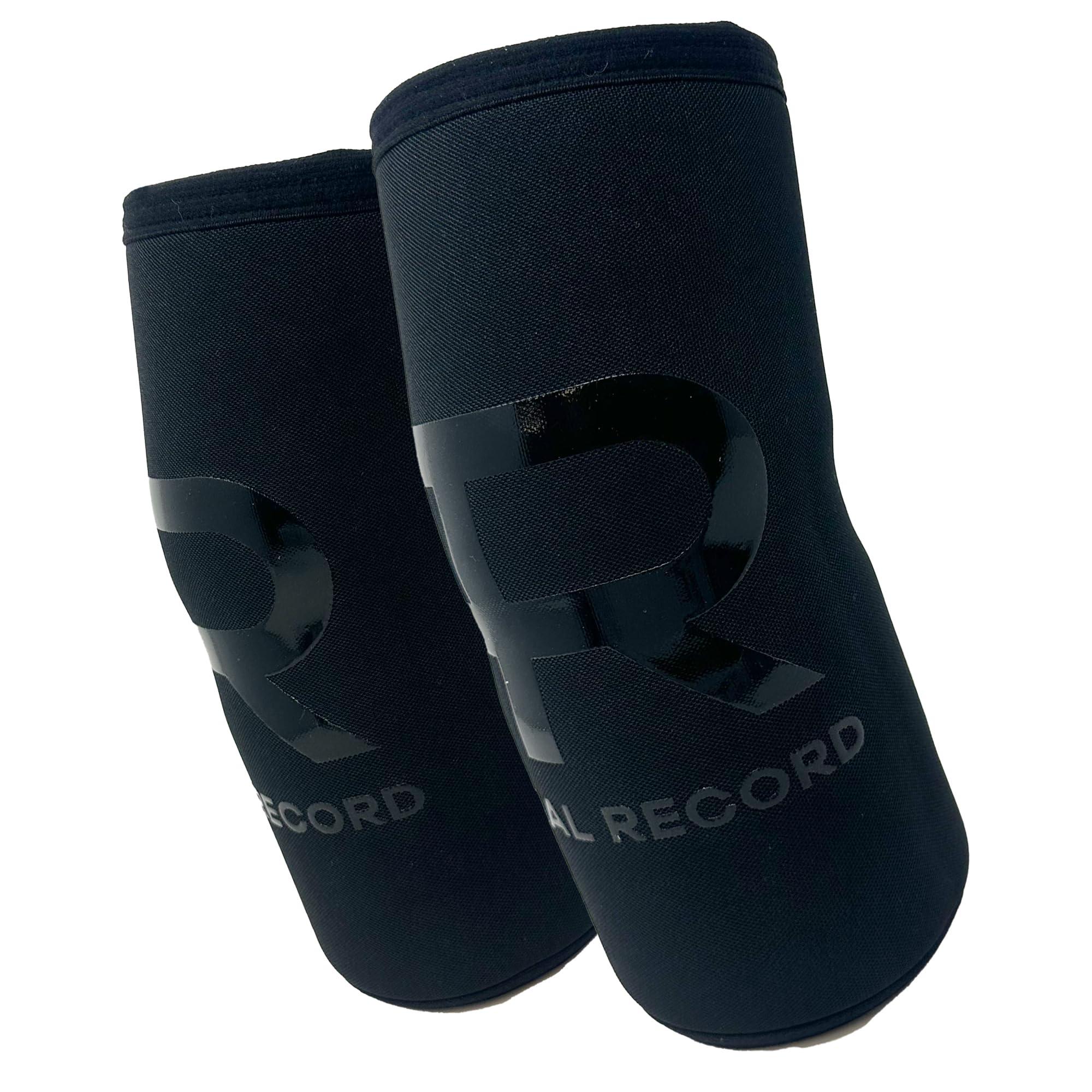 PR Personal Record PR Personal Record Premium Elbow Sleeve for Weightlifting Powerlifting and Strength Training, Quality Neoprene Elbow Sleeves Support in Pairs by Larry Wheels (Black, Medium)