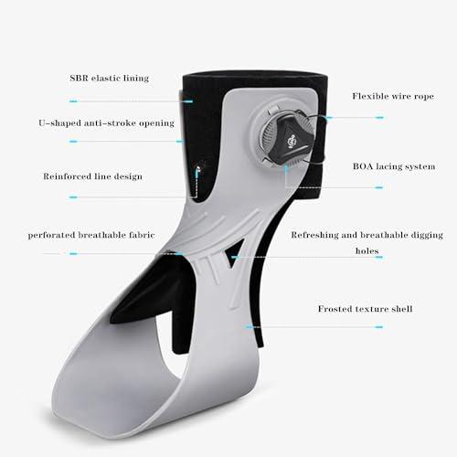 KarFri KarFri Ankle Foot Orthosis Support For Fracture Fixed Foot Drop Orthosis AFO Brace Foot Varus Correction Support Stroke Hemiplegia Rehabilitation Equipment (Color : Right Foot, Size : Medium)