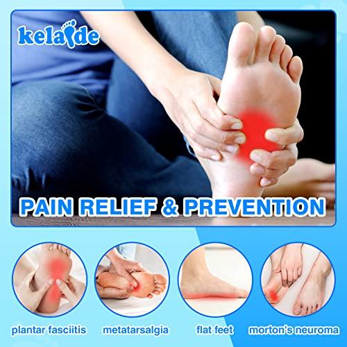 Kelaide Orthotics Arch Support Metatarsalgia Insoles - Mortons Neuroma Inserts Relief Ball of Foot Pain - Orthopedic Insoles for Flat Feet - Shoe Inserts for Plantar Fasciitis (Red M)